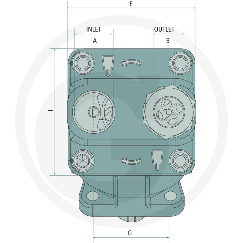 HYPEX Pompa tłokowa ISO 080cc 32x36 DIN5462 12341604 - Sklep PoltechParts