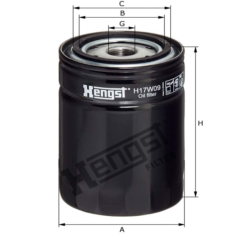 Hengst Filtr oleju 866H17W09 - Sklep PoltechParts