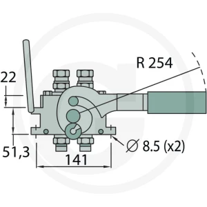 Faster Gniazdo PB06 gwint wew. 2x 3/8" BSP DN10 86003106