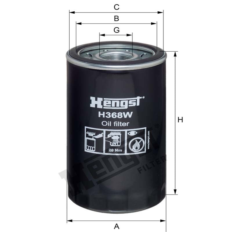 Hengst Filtr oleju 11024196 - Sklep PoltechParts