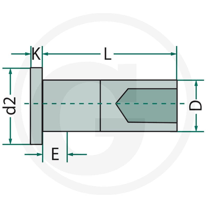 BPW VPE80 Stahl-Halbhohlniet 8x15mm 11030180 - Sklep PoltechParts