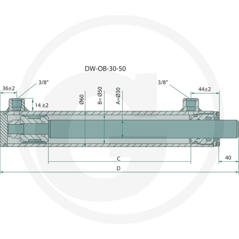 GRANIT Siłownik-DW-OB-30-50-450 8203063NE - Sklep PoltechParts