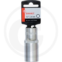 GRANIT BLACK EDITION 1/2" Nasadka sześciokątna, długa, 24 mm 7301158 - Sklep PoltechParts