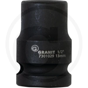 GRANIT BLACK EDITION 1/2" udarowy klucz nasadowy sześciokątny, krótki, 13mm 7301029