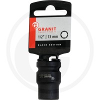 GRANIT BLACK EDITION 1/2" udarowy klucz nasadowy sześciokątny, krótki, 13mm 7301029 - Sklep PoltechParts