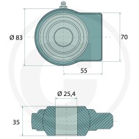 GRANIT Przegub kulowy 11259239 - Sklep PoltechParts