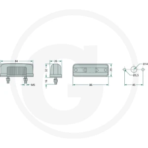 Cobo Lampa oświetlenia tablicy rejestracyjnej 22702212000