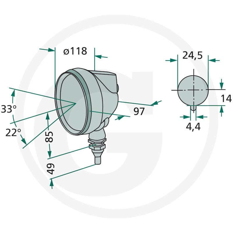 Cobo Reflektor roboczy 22705155000 - Sklep PoltechParts