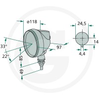 Cobo Reflektor roboczy 22705155000 - Sklep PoltechParts