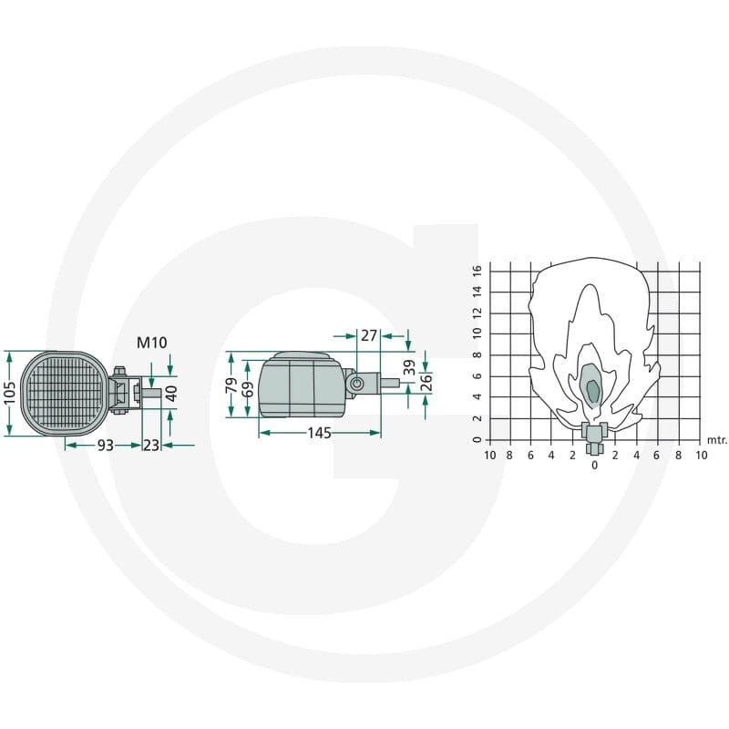 Cobo Reflektor roboczy 22705476000 - Sklep PoltechParts