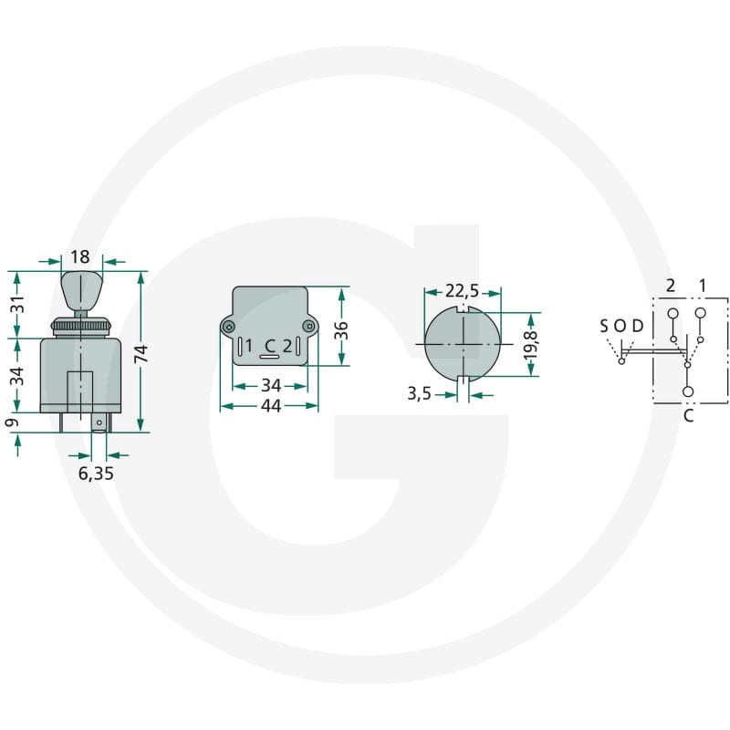 Cobo Włącznik kierunkowskazów 22715111000 - Sklep PoltechParts
