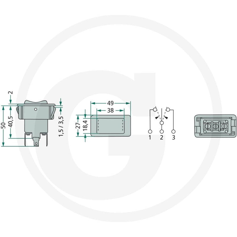 Cobo Włącznik przechylny 2271702660000 - Sklep PoltechParts