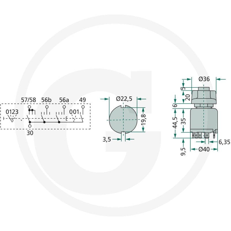 Cobo Włącznik obrotowy 22723101000 - Sklep PoltechParts