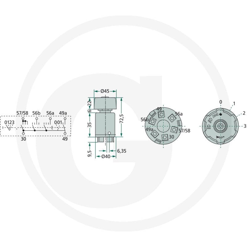 Cobo Włącznik obrotowy 22723108000 - Sklep PoltechParts