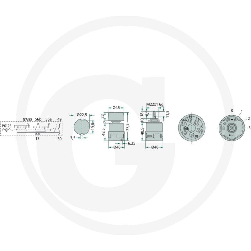 Cobo Włącznik obrotowy 22723109000 - Sklep PoltechParts