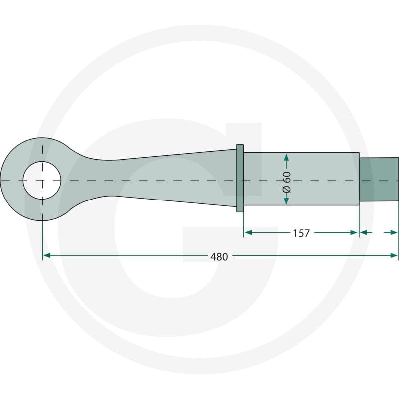 GRANIT Ucho zaczepu ze sworzniem 22084002 - Sklep PoltechParts