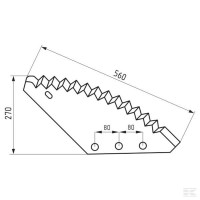 Nóż paszowozu, Ø 22 pasuje do Unifeed  56… | poltechparts.pl