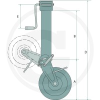 SIMOL Koło podporowe 220DM432 - Sklep PoltechParts