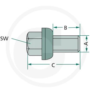 GRANIT Śruba z kołnierzem stożkowym 22000065