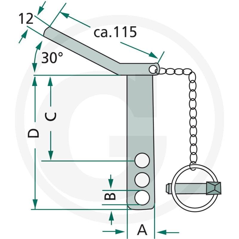 GRANIT Sworzeń łącznika górnego 200129130 - Sklep PoltechParts