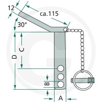 GRANIT Sworzeń łącznika górnego 200129130 - Sklep PoltechParts