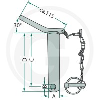 GRANIT Sworzeń łącznika dolnego 20012877 - Sklep PoltechParts
