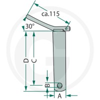 GRANIT Sworzeń łącznika górnego 20012124 - Sklep PoltechParts