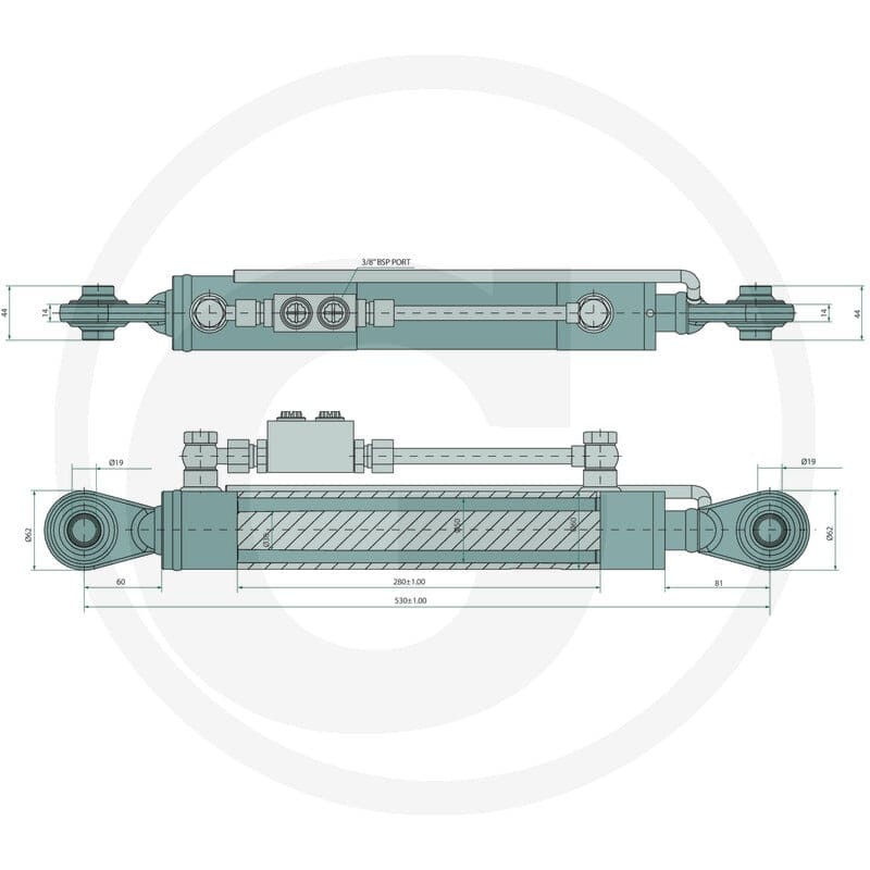 GRANIT Łącznik górny hydrauliczny 20010105 - Sklep PoltechParts