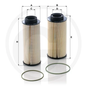 MANN FILTER Fuel-Filterel.metalfree 565PU10003-2X