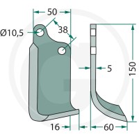 GRANIT Nóż wygięty 180AGR-15L - Sklep PoltechParts