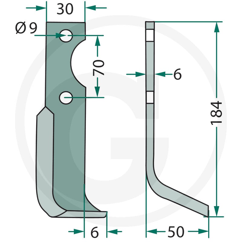 GRANIT Noże do Glebogryzarki 180BRE-12L - Sklep PoltechParts