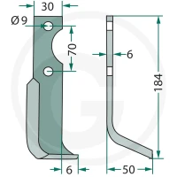 GRANIT Noże do Glebogryzarki 180BRE-12L - Sklep PoltechParts