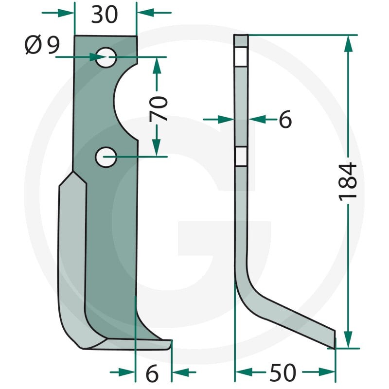 GRANIT Noże do Glebogryzarki 180BRE-12R - Sklep PoltechParts