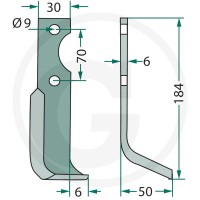 GRANIT Noże do Glebogryzarki 180BRE-12R - Sklep PoltechParts