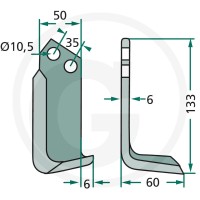 GRANIT Nóż kątowy 180BRE-13L - Sklep PoltechParts