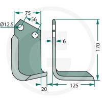 GRANIT Nóż kątowy 180HOL-01R - Sklep PoltechParts