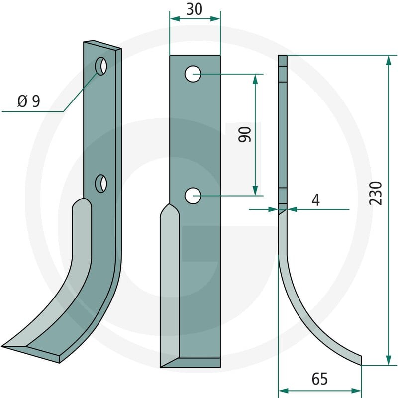GRANIT Nóż glebogryzarki 180HON-10L - Sklep PoltechParts
