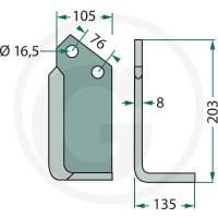 GRANIT Nóż kątowy 180KUH-49R - Sklep PoltechParts