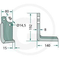GRANIT Nóż kątowy 180MAS-38L - Sklep PoltechParts
