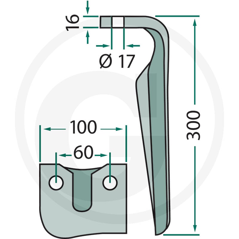 GRANIT Ząb brony aktywnej 180RH-112-L - Sklep PoltechParts