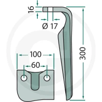 GRANIT Ząb brony aktywnej 180RH-112-L - Sklep PoltechParts