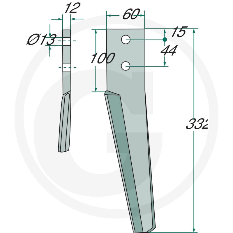 GRANIT Ząb brony aktywnej 180RH-29-R - Sklep PoltechParts