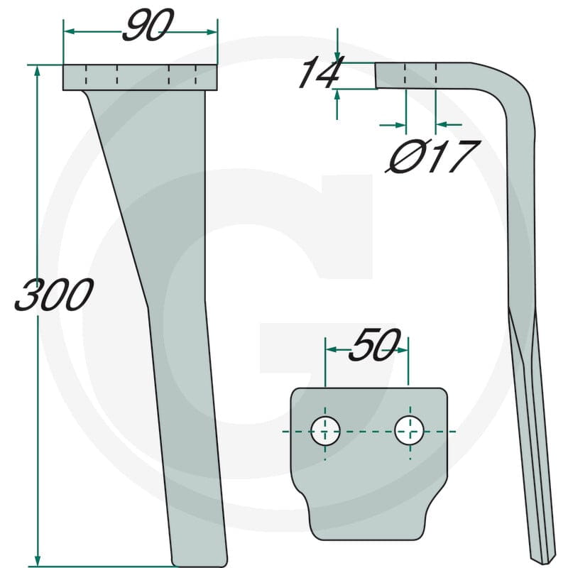 GRANIT Ząb brony aktywnej 180RH-71-R - Sklep PoltechParts