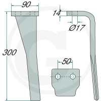 GRANIT Ząb brony aktywnej 180RH-71-R - Sklep PoltechParts