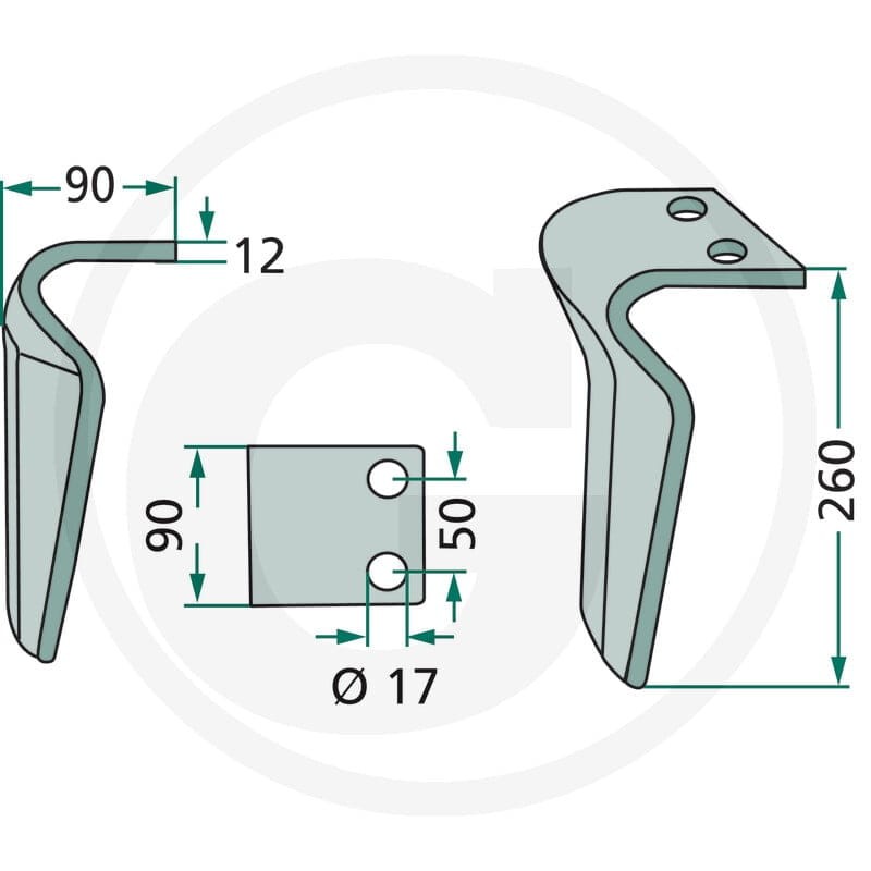 GRANIT Ząb brony aktywnej 180RH-BRE-25R - Sklep PoltechParts