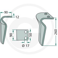 GRANIT Ząb brony aktywnej 180RH-BRE-25R - Sklep PoltechParts