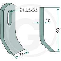 GRANIT Nóż bijakowy 18063-VOT-52 - Sklep PoltechParts