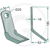 GRANIT Nóż typu Y 18063-ZAP-08 - Sklep PoltechParts