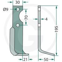 GRANIT Nóż kątowy 180AGR-06R - Sklep PoltechParts