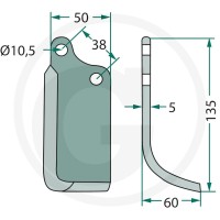 GRANIT Nóż wygięty 180AGR-18L - Sklep PoltechParts